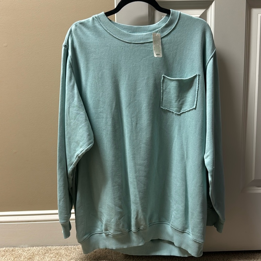 Size xs blue aerie crewneck